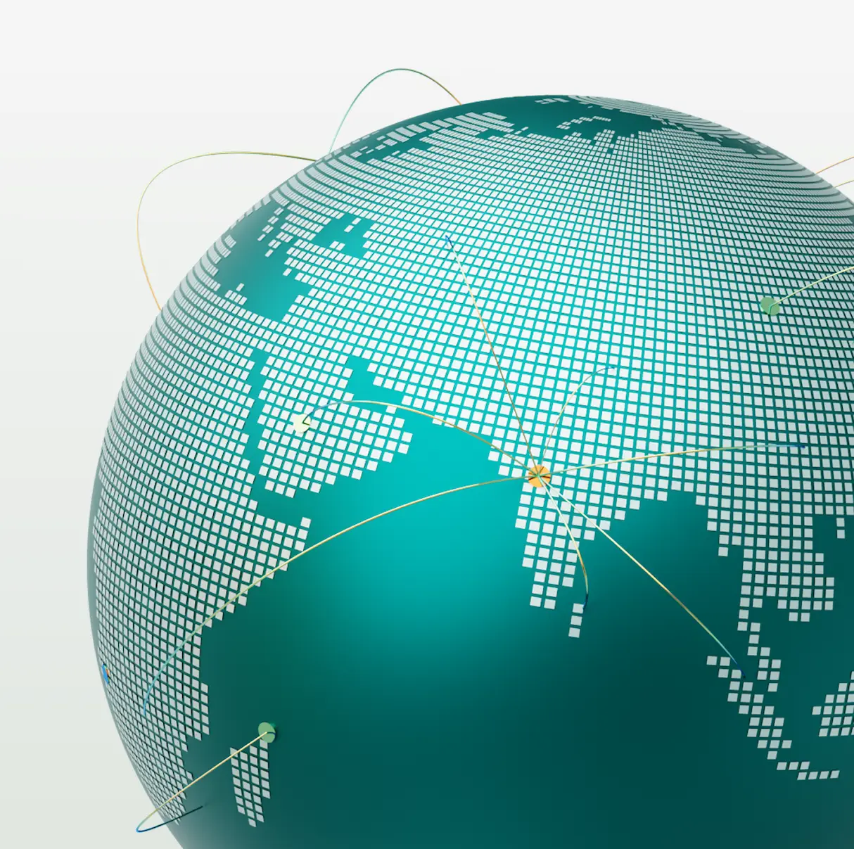 Cross-border payment solutions Digital globe showcasing Pine Labs’ global merchant network