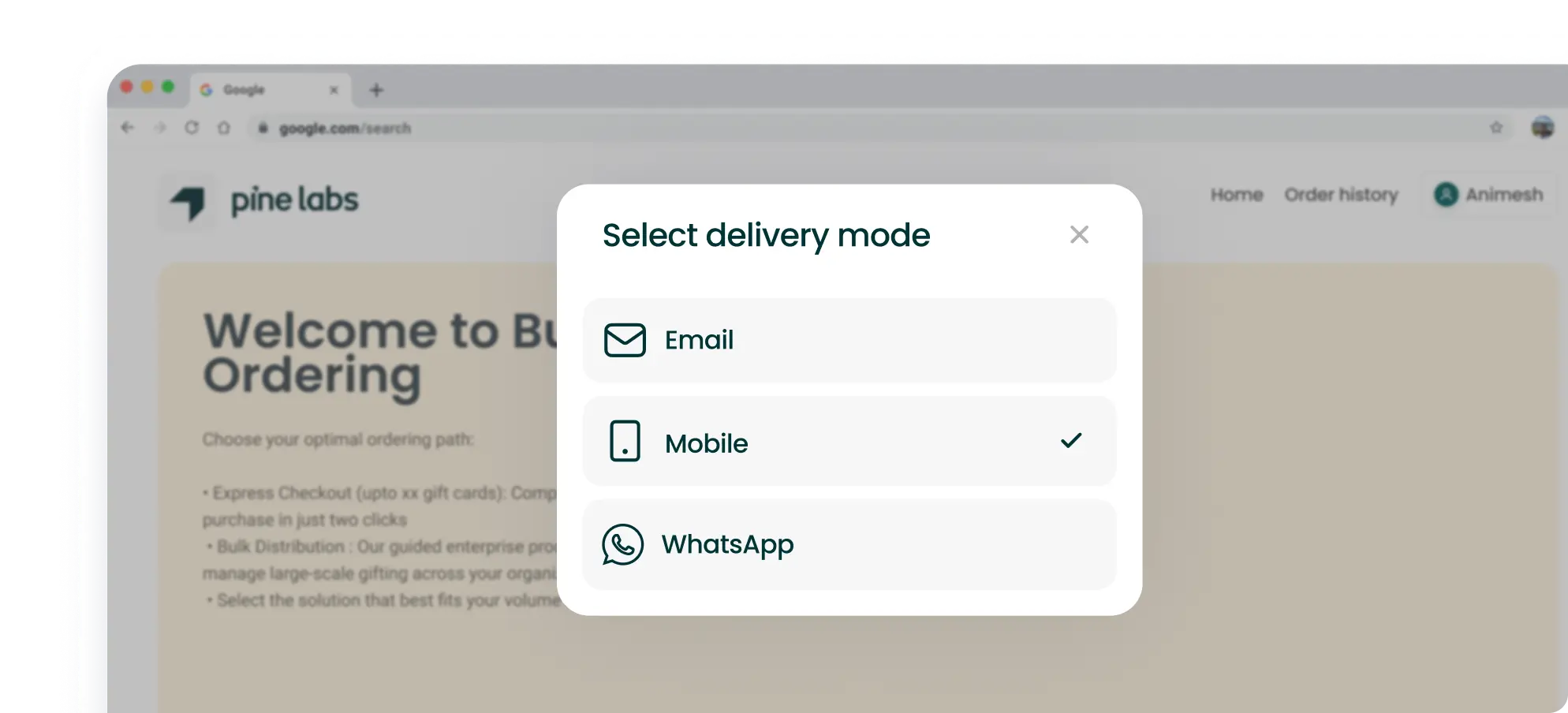 Flexible delivery