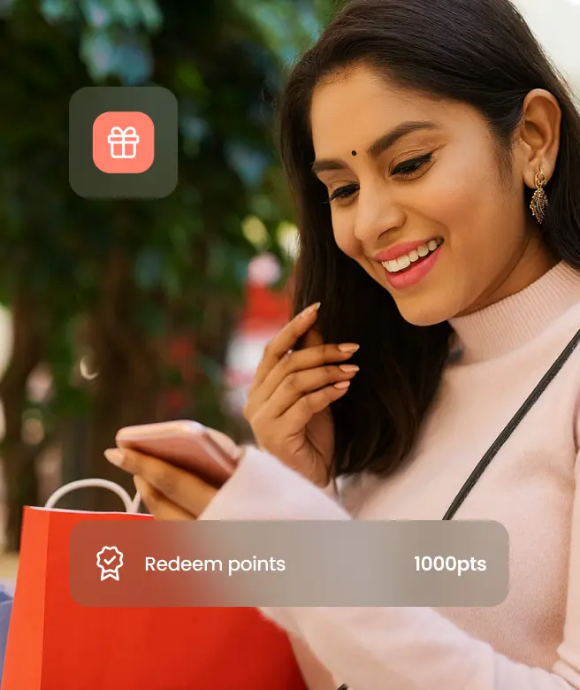 Smiling woman symbolizing customer engagement through personalized loyalty programs