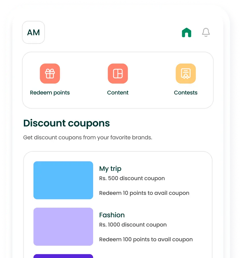 Extensive rewards catalogue