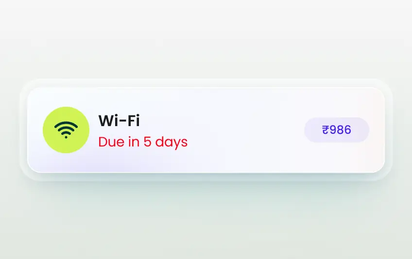 Wi-Fi bill reminder notification highlighting timely alerts for payments and subscriptions