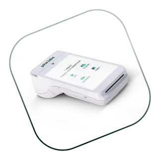 White Pine Labs point-of-sale terminal with touchscreen interface