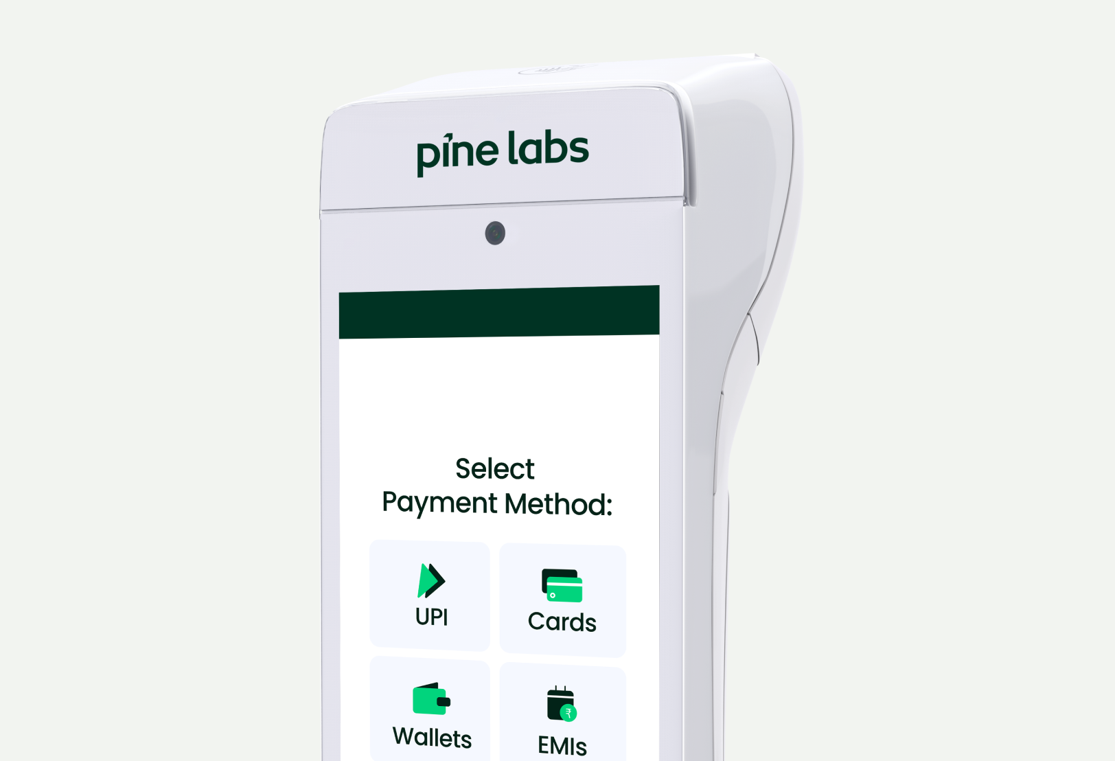 PoS machine showing different payment methods
