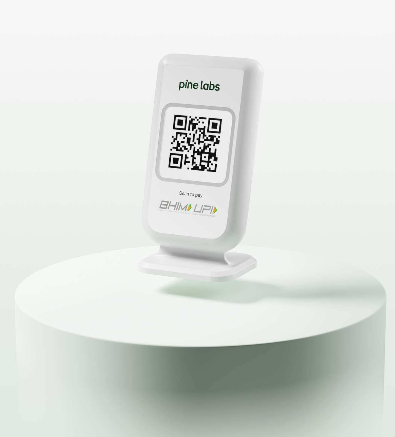 Pine Labs VoicePod device offering QR payments and multilingual UPI voice alerts for businesses