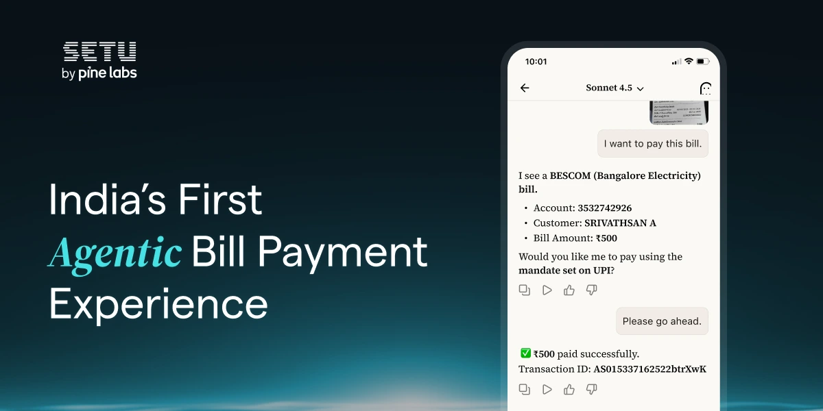 Setu Injio Setu Launches India’s First Agentic Bill Payments