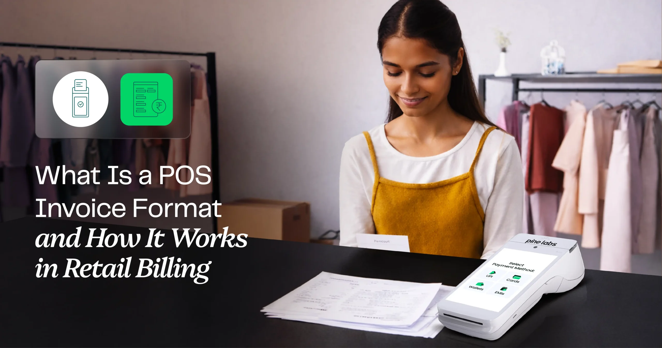What is the format of PoS invoices and how does it work in retail billing